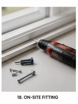 On-site fitting of blinds