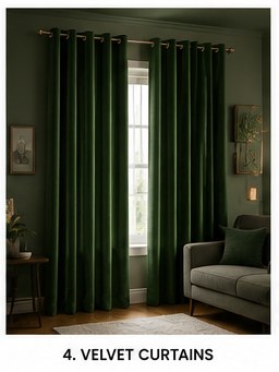 Velvet curtains style reference